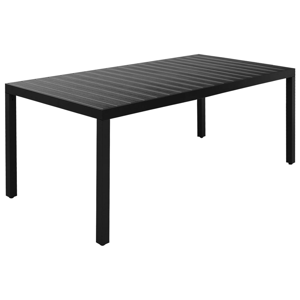 Ensemble à manger de jardin 7 pcs noir