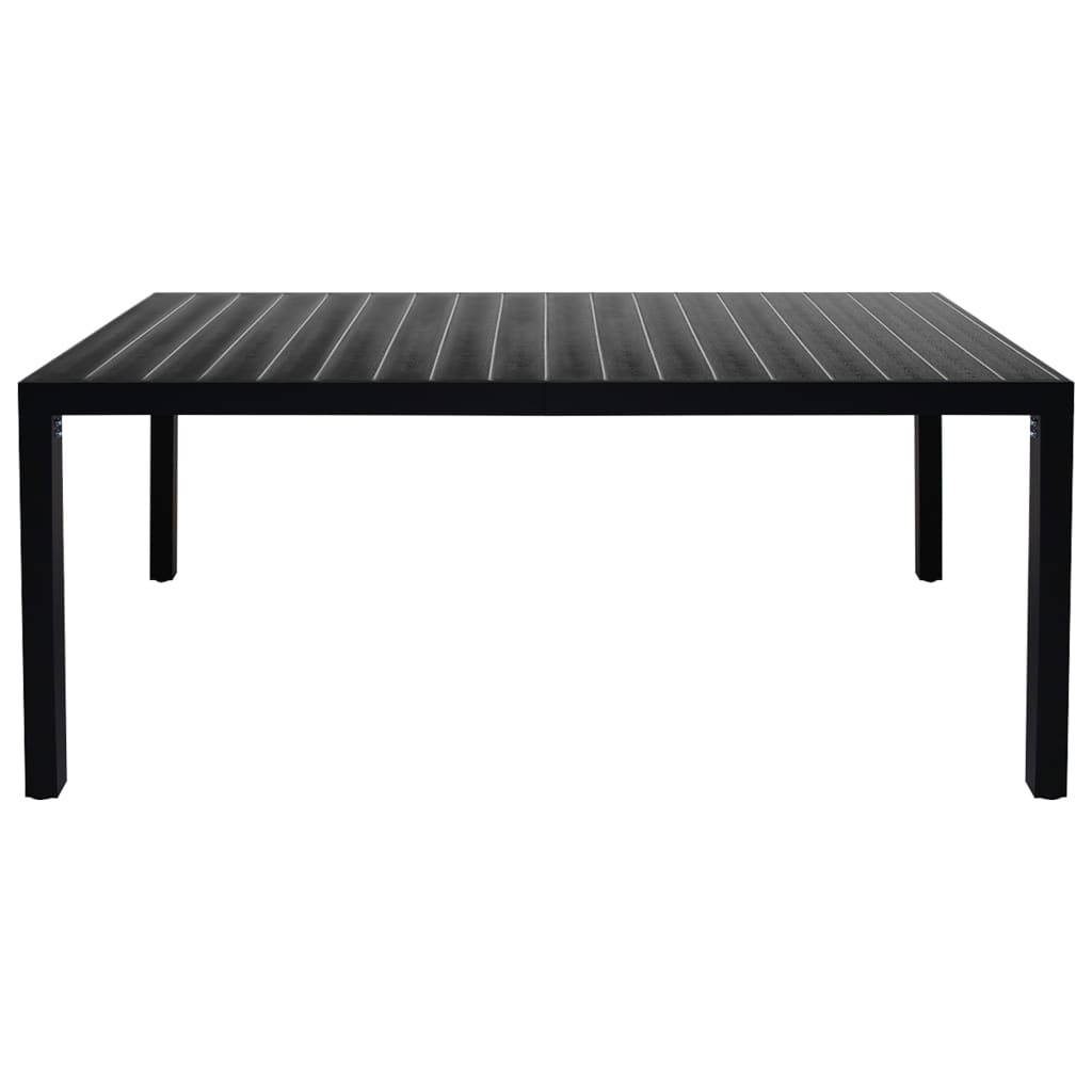 Ensemble à manger de jardin 9 pcs noir