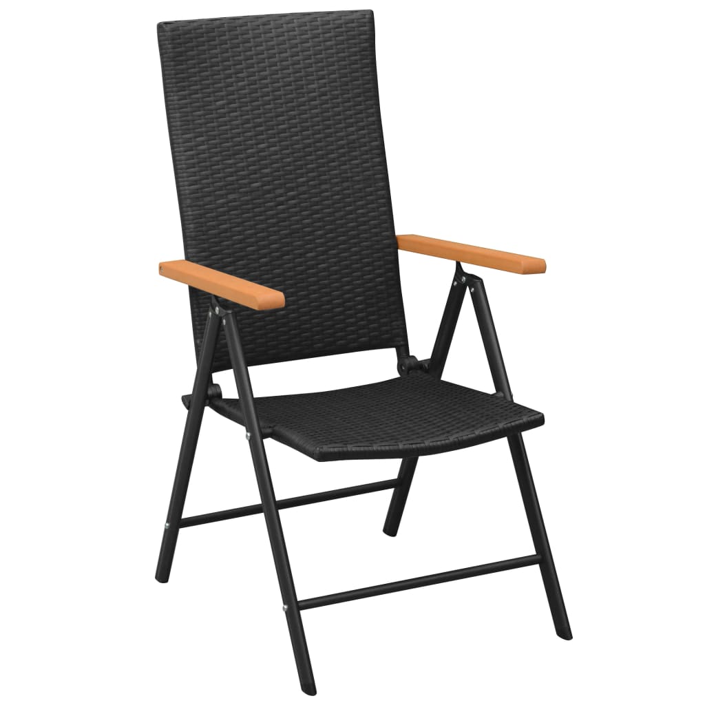 Ensemble à manger de jardin 7 pcs noir et marron - XIOS