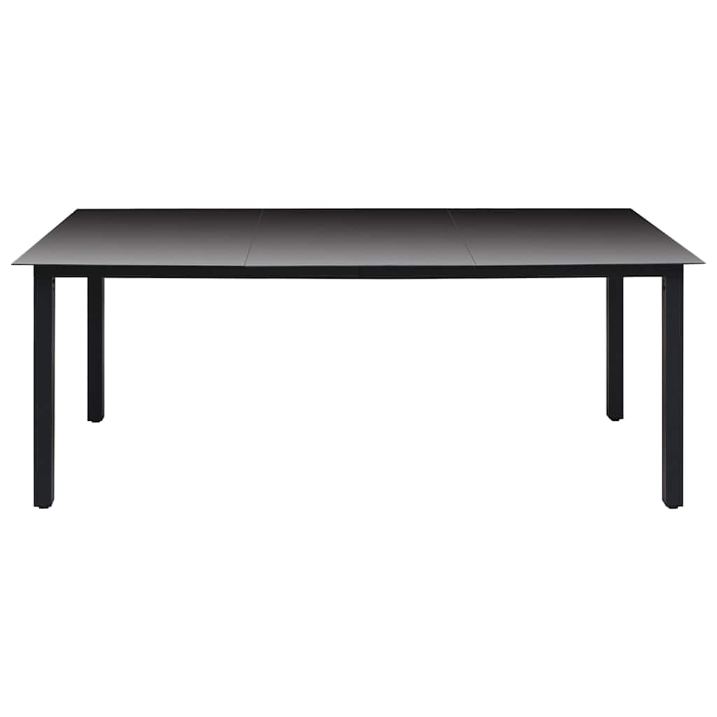 Ensemble à manger de jardin 7 pcs noir et marron - XIOS
