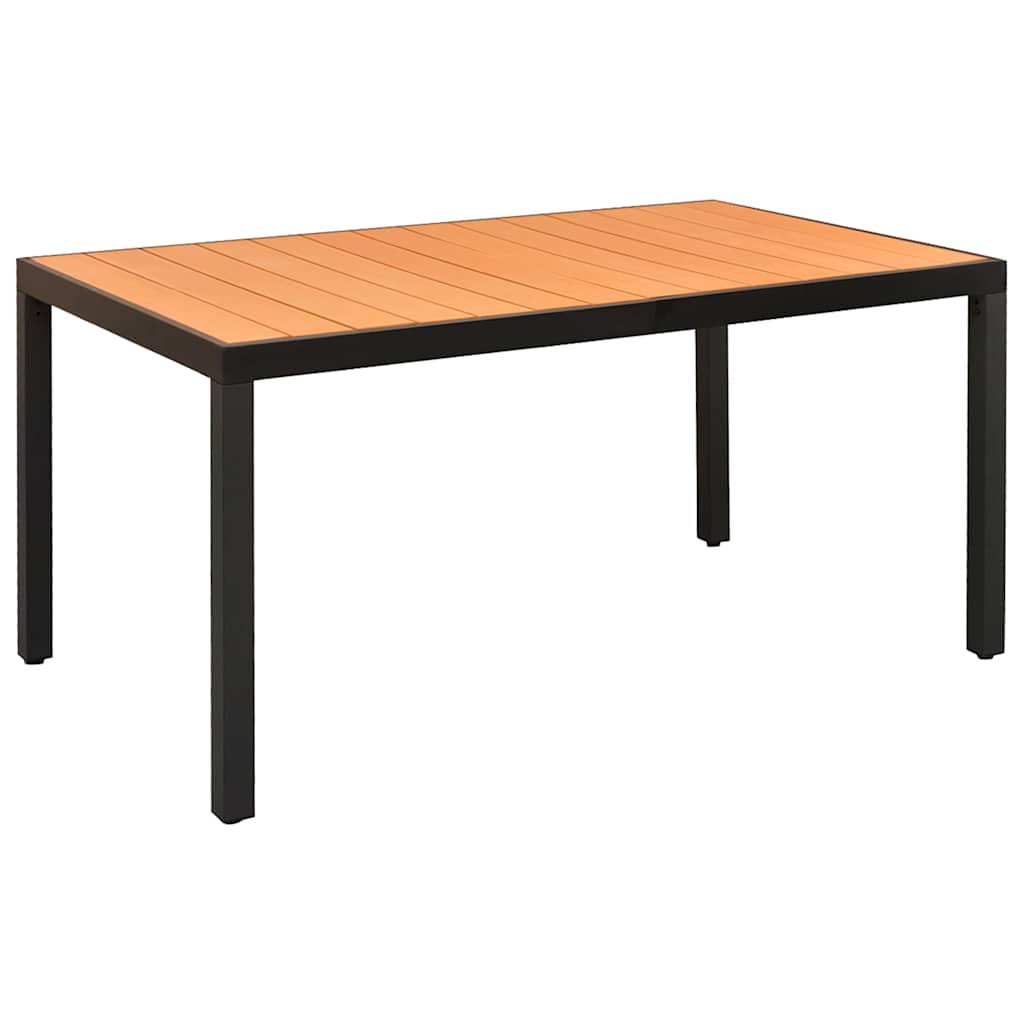 Ensemble à manger de jardin 5 pcs noir et marron - XIOS