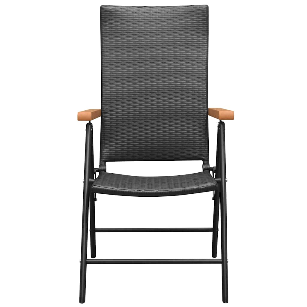 Ensemble à manger de jardin 7 pcs noir et marron - XIOS