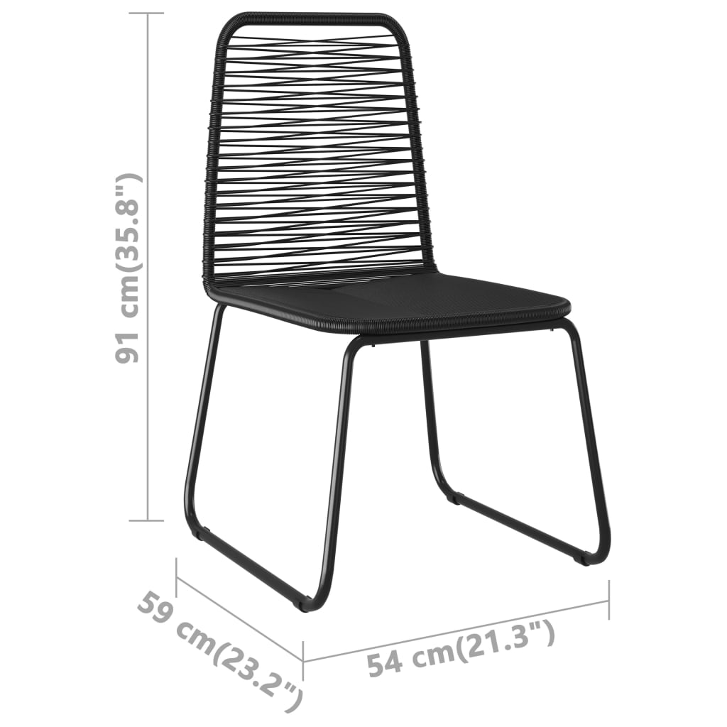 Ensemble à manger de jardin 9pcs PVC résine tressée noir marron