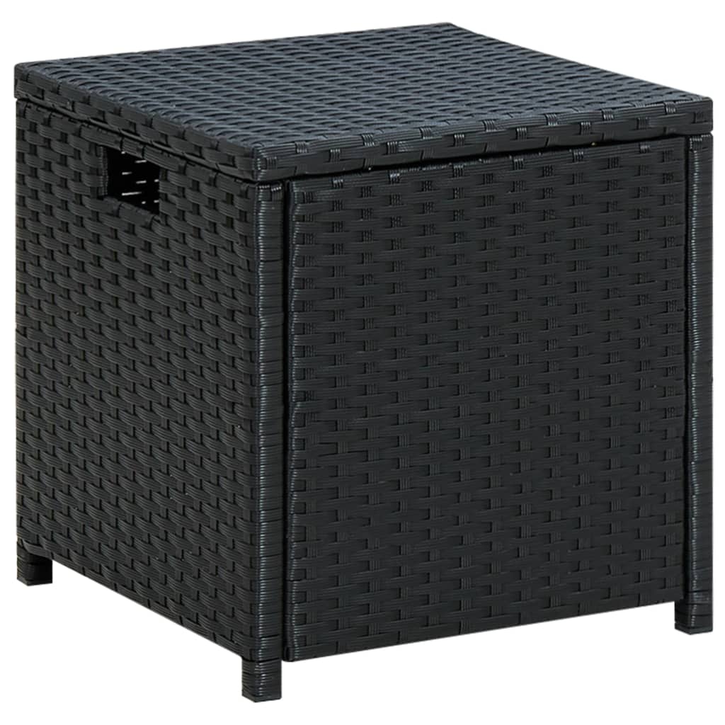 Salon de jardin 6 pcs avec coussins résine tressée noir