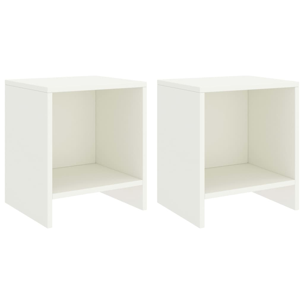 Tables de chevet 2 pcs Blanc 35x30x40 cm Bois de pin massif - XIOS