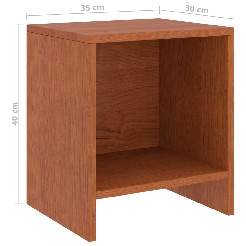 Tables de chevet 2pcs Marron miel 35x30x40cm Bois de pin massif - XIOS