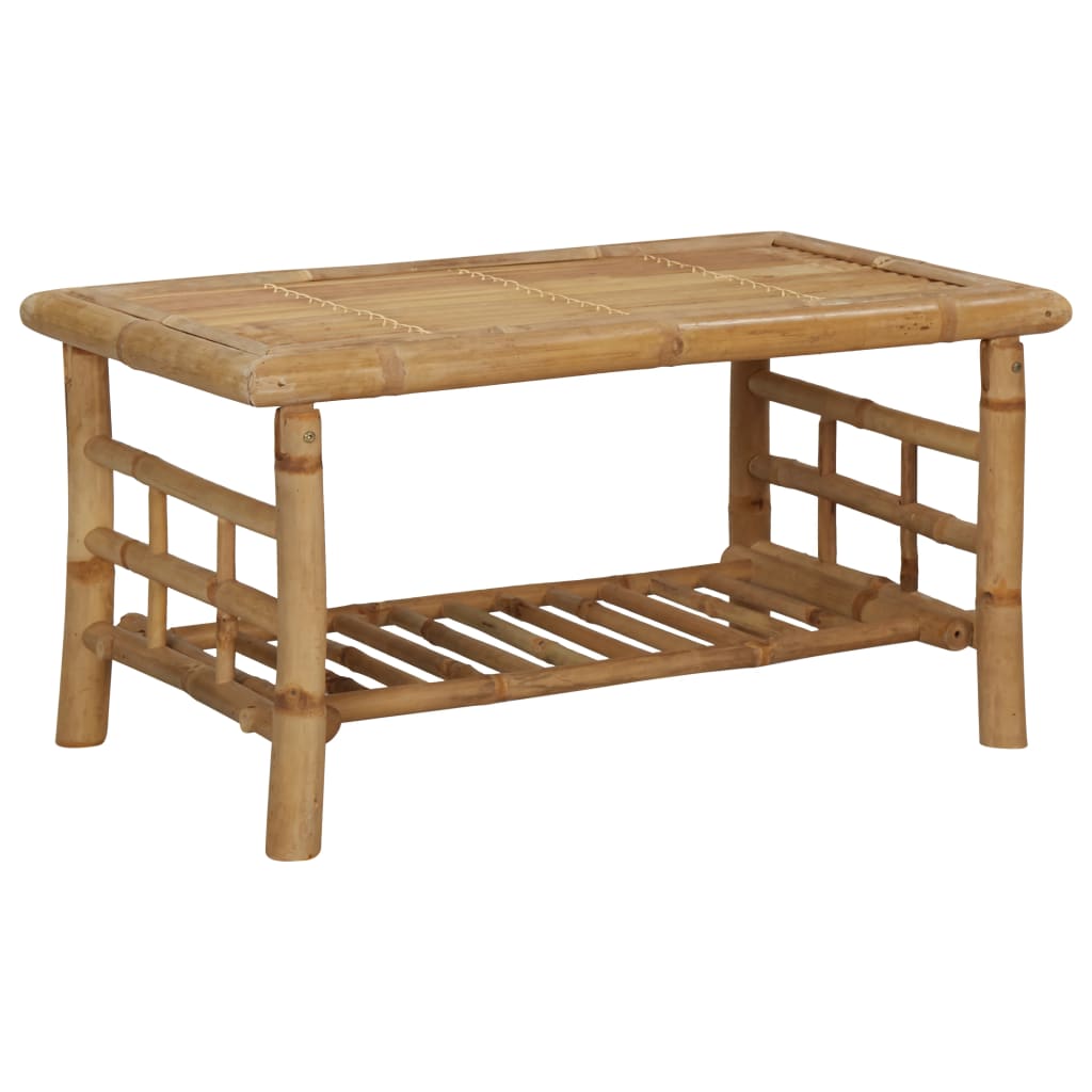 Salon de jardin 4 pcs avec coussins Bambou