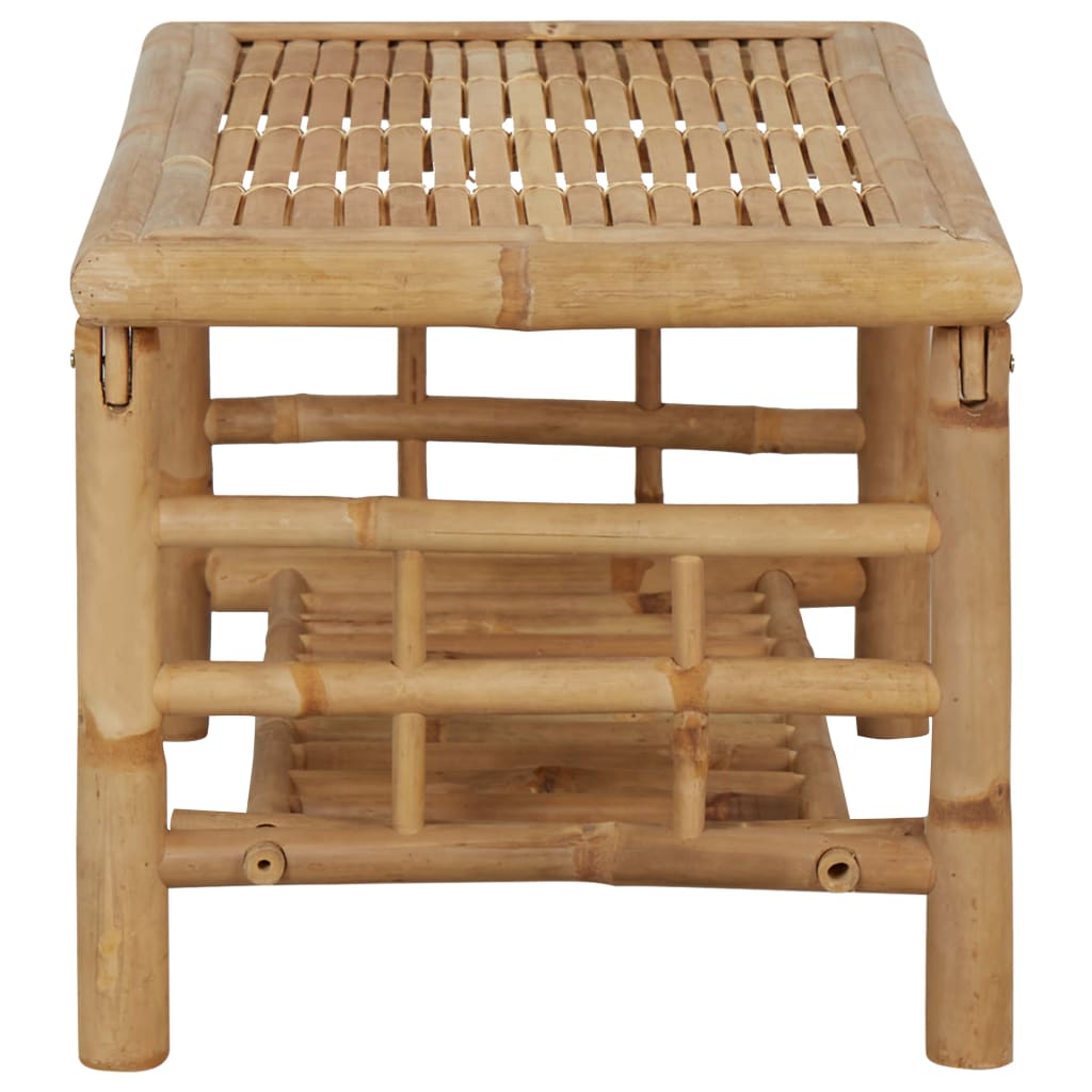 Salon de jardin 4 pcs avec coussins Bambou