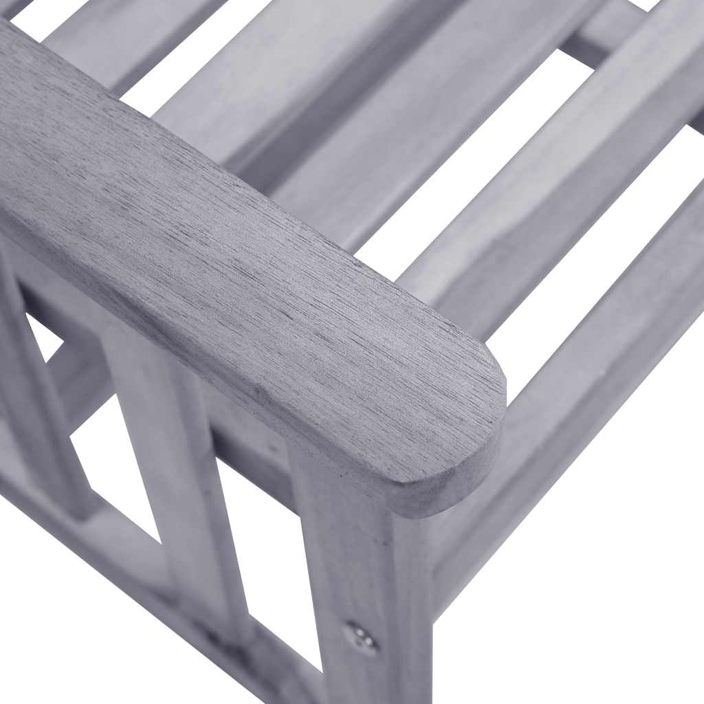 Chaises de jardin avec table à thé et coussins Acacia solide
