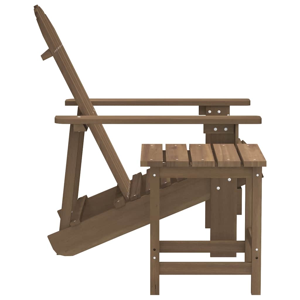 Chaise de jardin Adirondack avec table Bois de sapin Marron