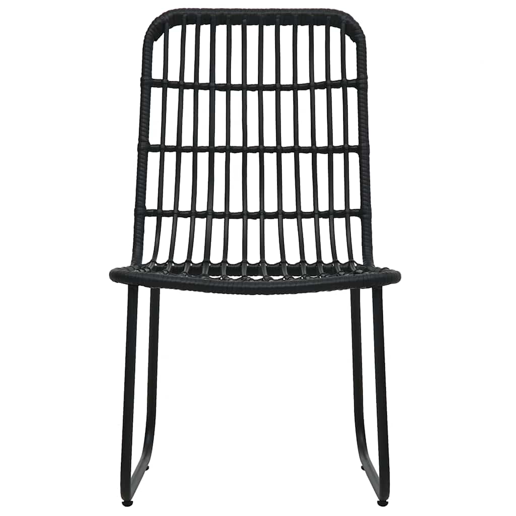 Ensemble à manger d'extérieur 3 pcs résine tressée et verre