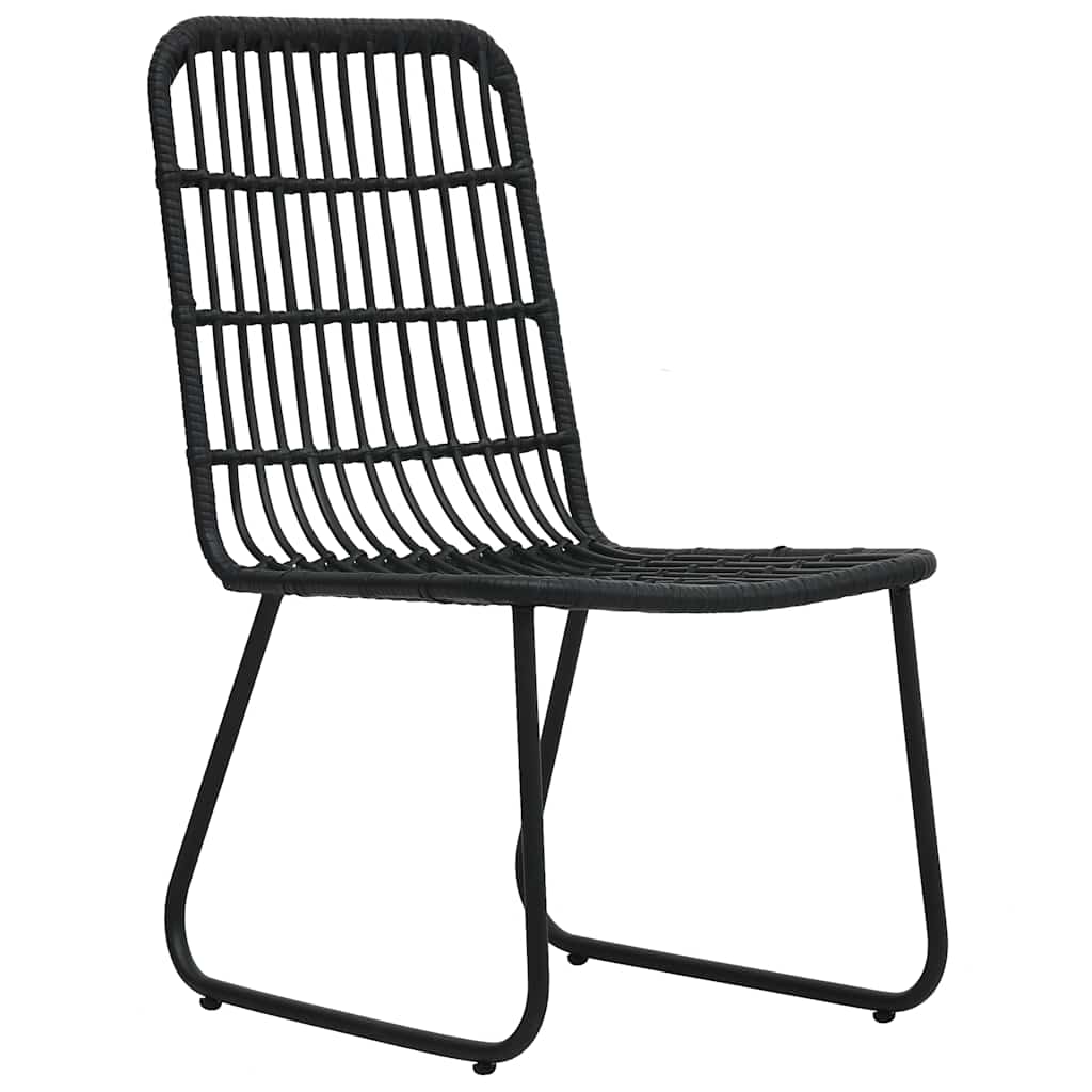 Ensemble à manger d'extérieur 3 pcs résine tressée et verre