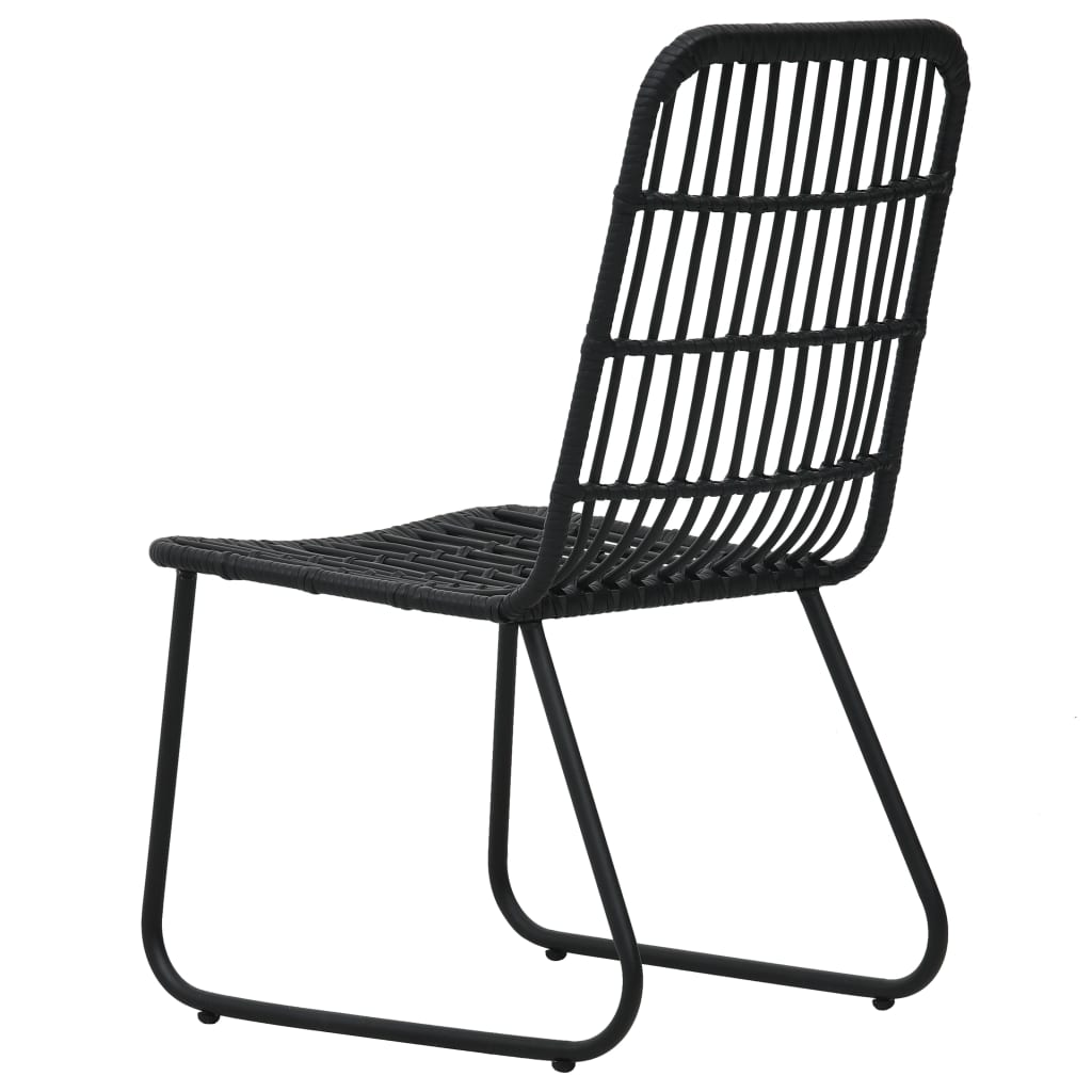 Ensemble à manger d'extérieur 7 pcs résine tressée et verre