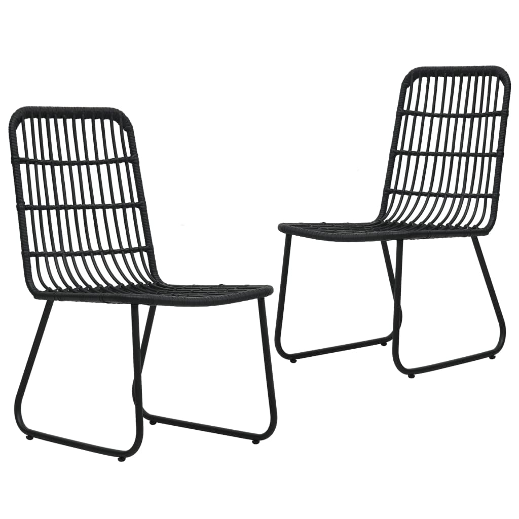 Ensemble à manger d'extérieur 3 pcs résine tressée et verre