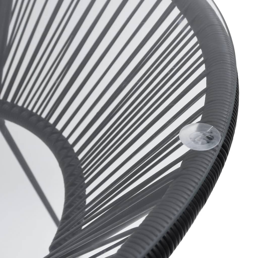 Ensemble à dîner d'extérieur 5 pcs Rotin PVC Noir