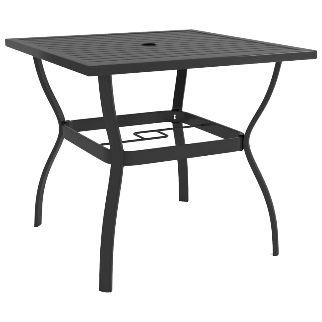 Ensemble à manger de jardin 3 pcs textilène et acier