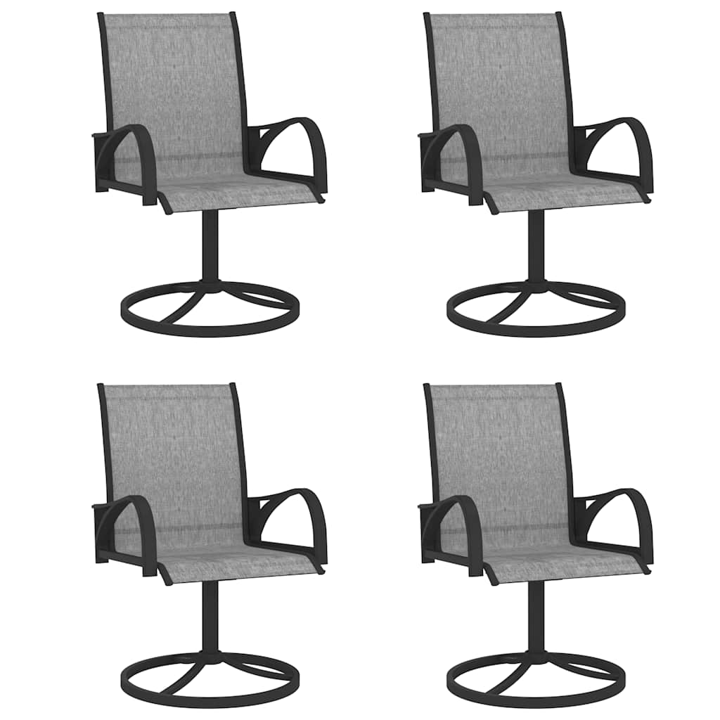 Ensemble à manger de jardin 5 pcs textilène et acier