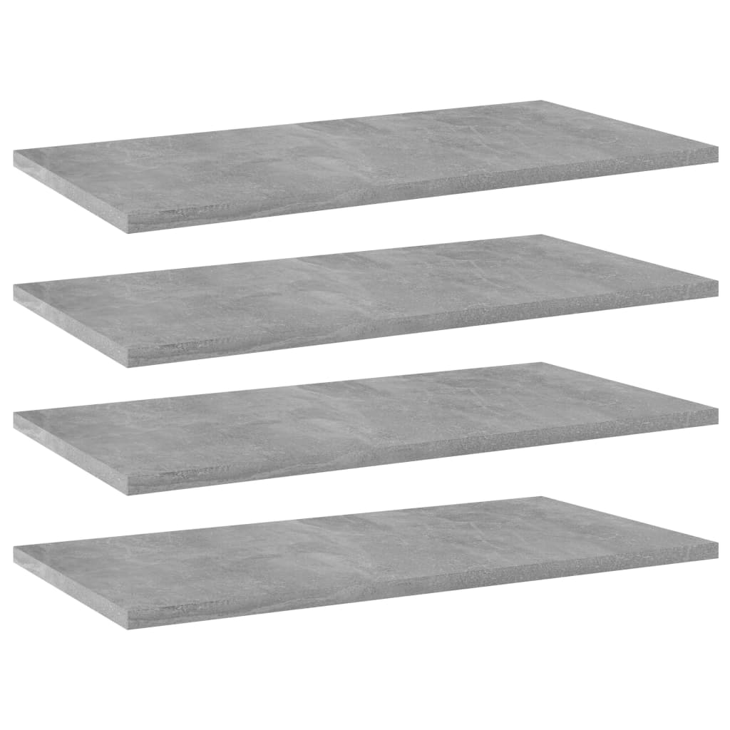 Panneaux de bibliothèque 4 pcs Gris béton 60x30x1,5cm Aggloméré - XIOS