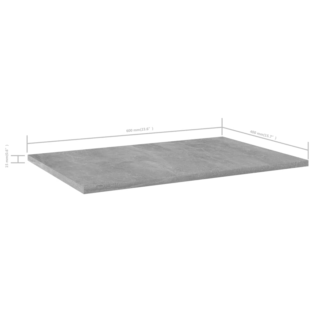 Panneaux de bibliothèque 4 pcs gris béton bois d’ingénierie - XIOS
