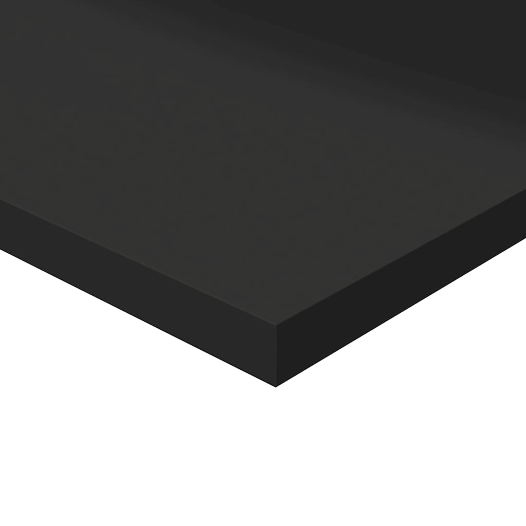 Panneaux bibliothèque 8 pcs Noir brillant 80x30x1,5cm Aggloméré - XIOS