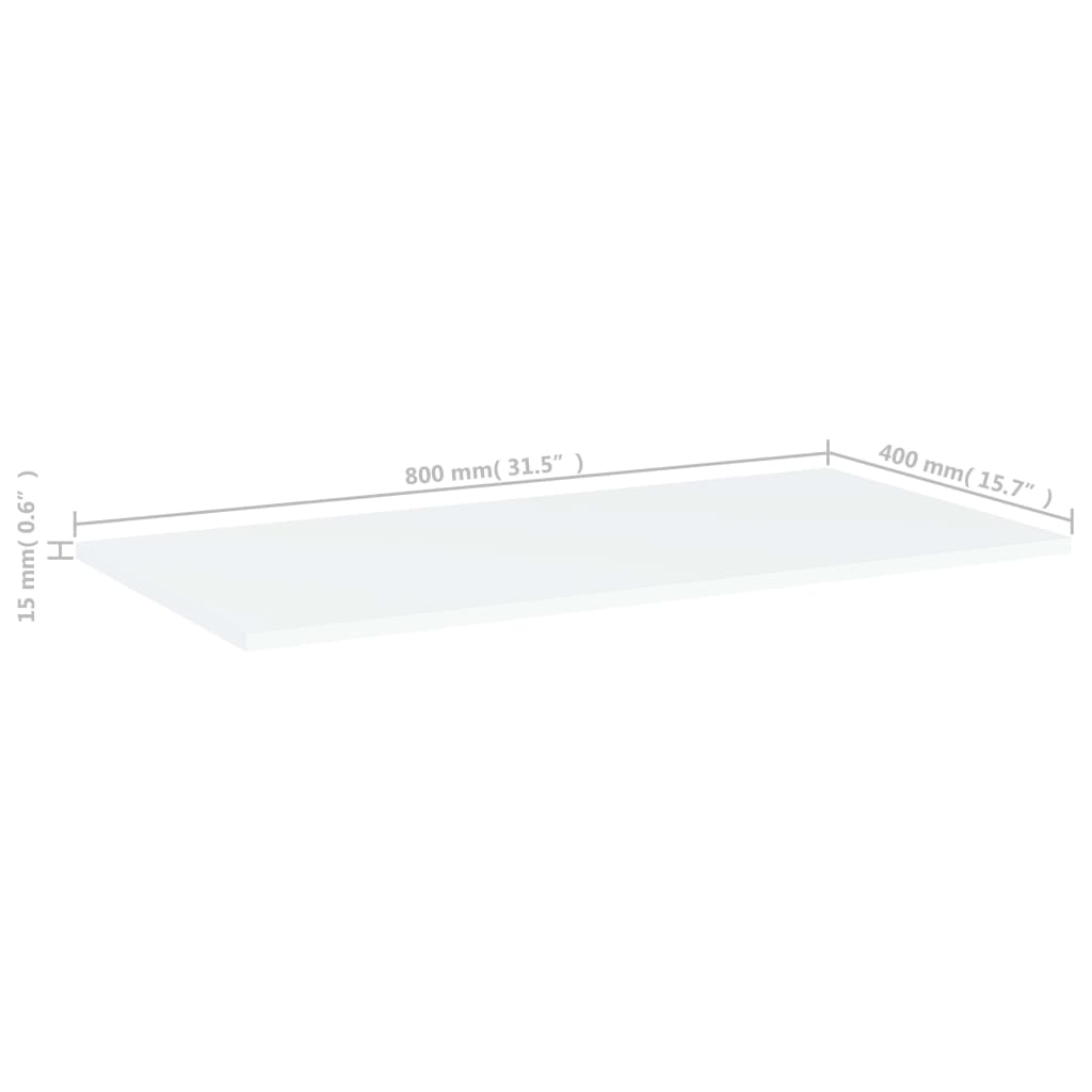 Panneaux de bibliothèque 4 pcs blanc bois d’ingénierie - XIOS