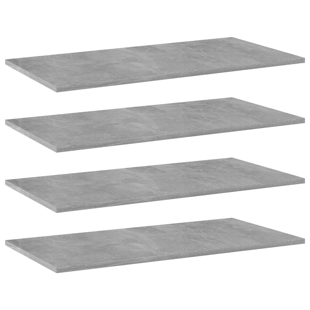Panneaux de bibliothèque 4 pcs gris béton bois d’ingénierie - XIOS