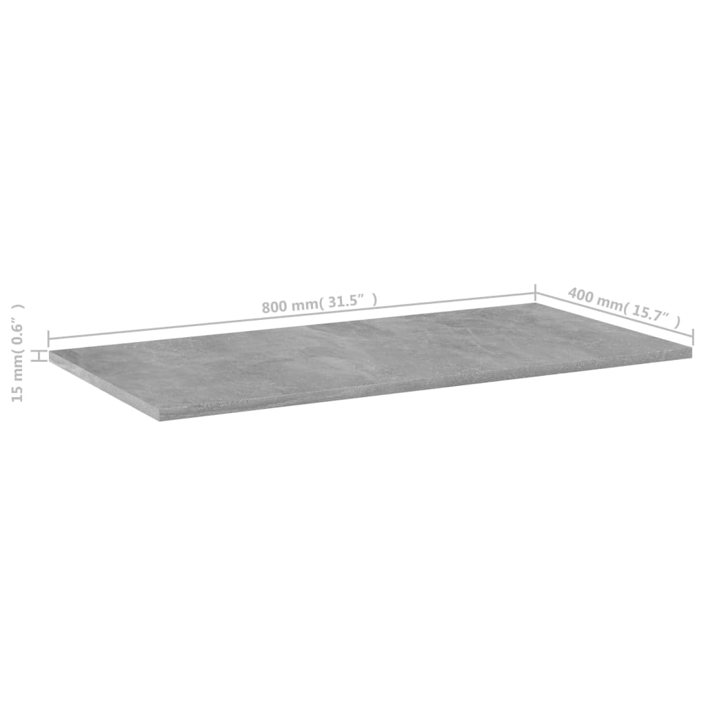 Panneaux de bibliothèque 4 pcs gris béton bois d’ingénierie - XIOS