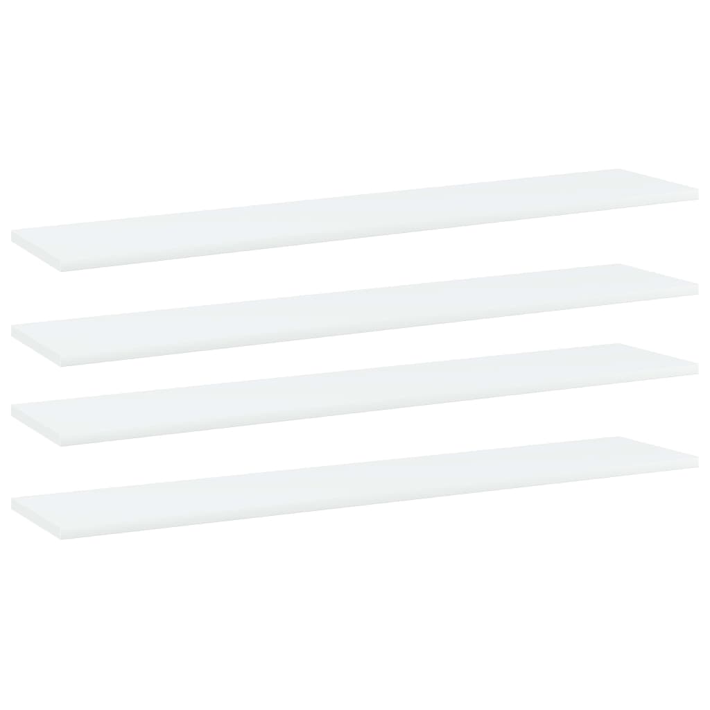 Panneaux de bibliothèque 4 pcs blanc bois d’ingénierie