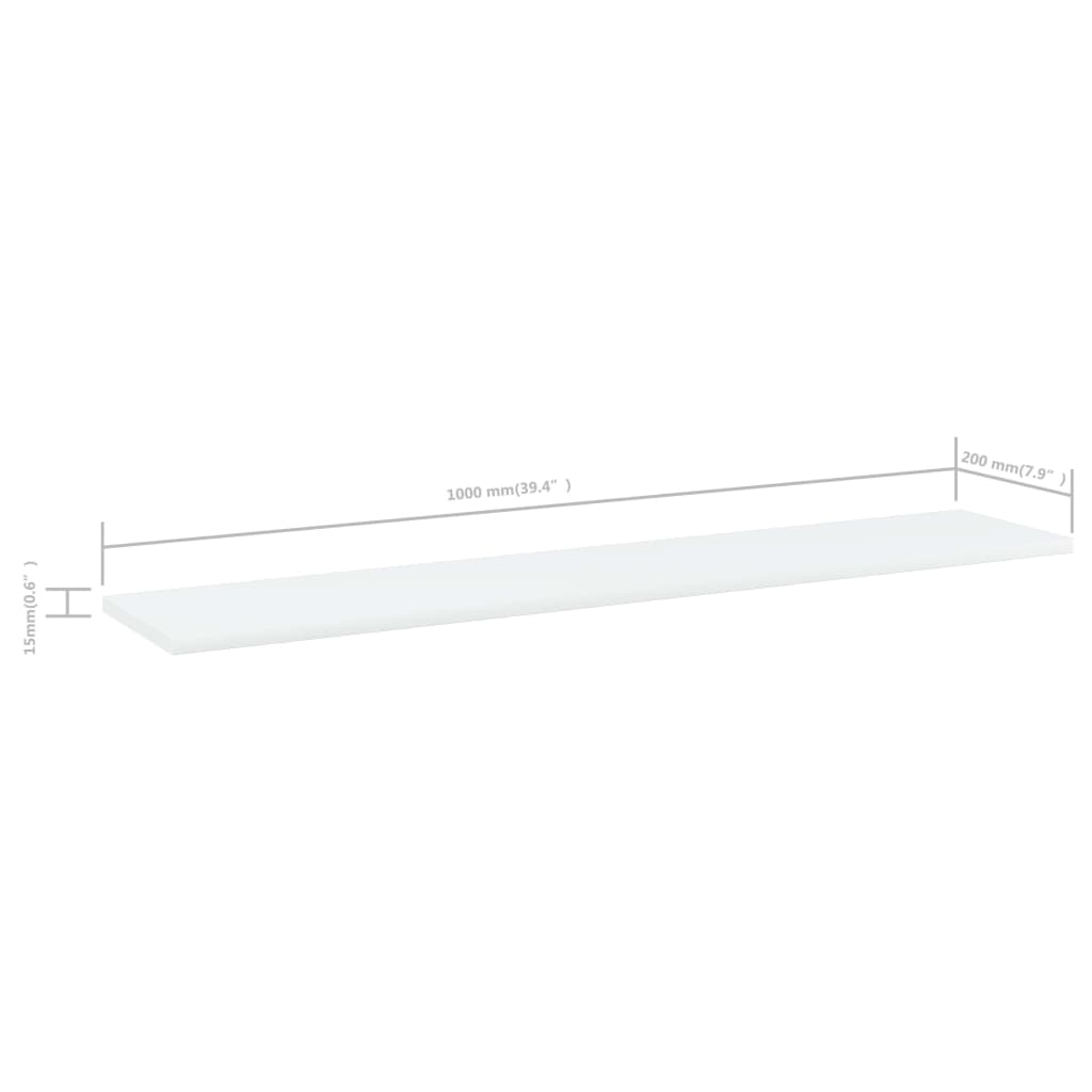 Panneaux de bibliothèque 4 pcs blanc bois d’ingénierie - XIOS
