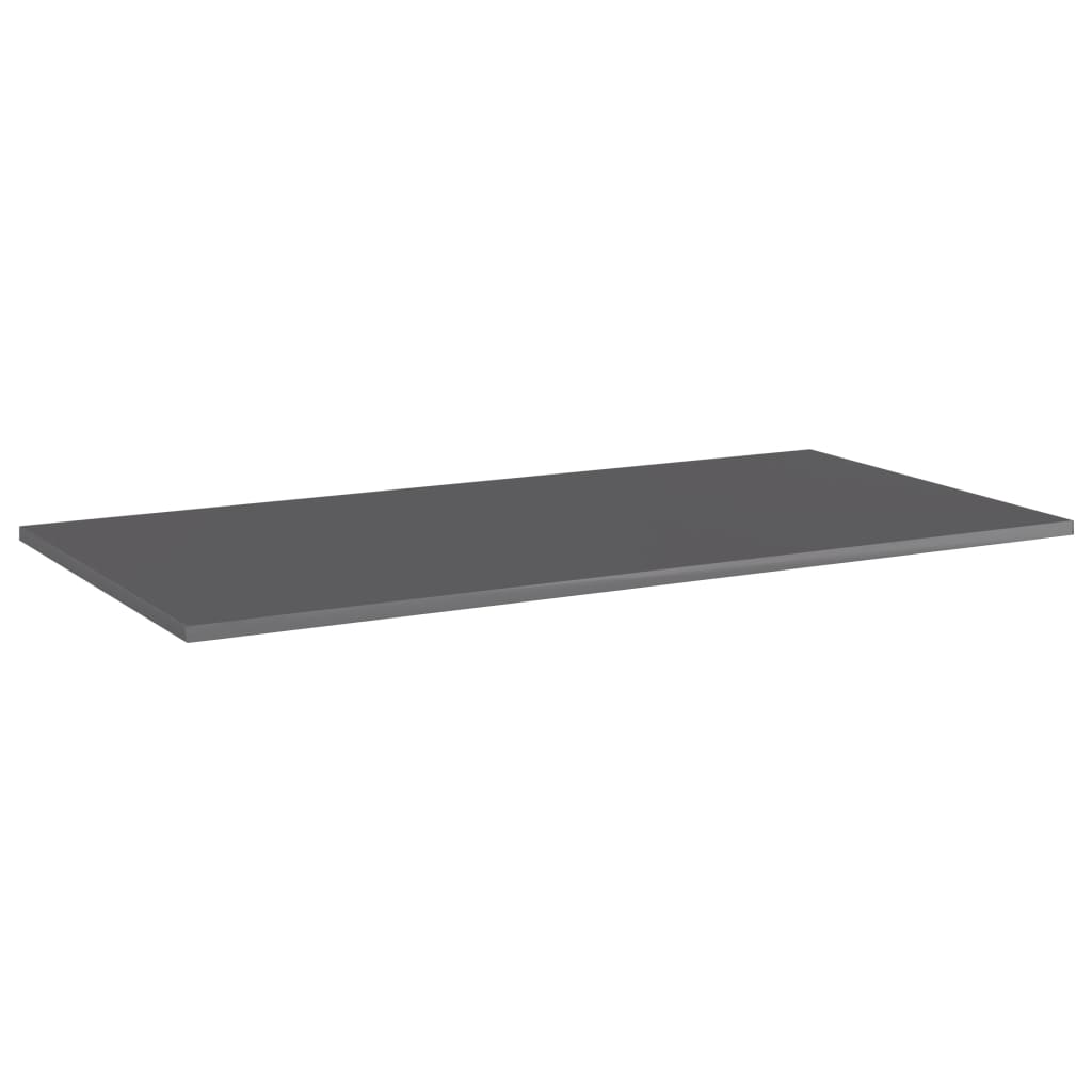 Panneaux bibliothèque 4pcs Gris brillant 100x50x1,5cm Aggloméré