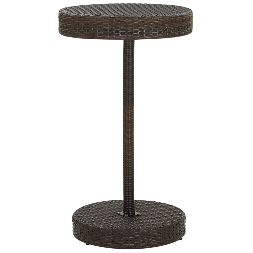 Ensemble de bar de jardin 3pcs coussins Résine tressée Marron