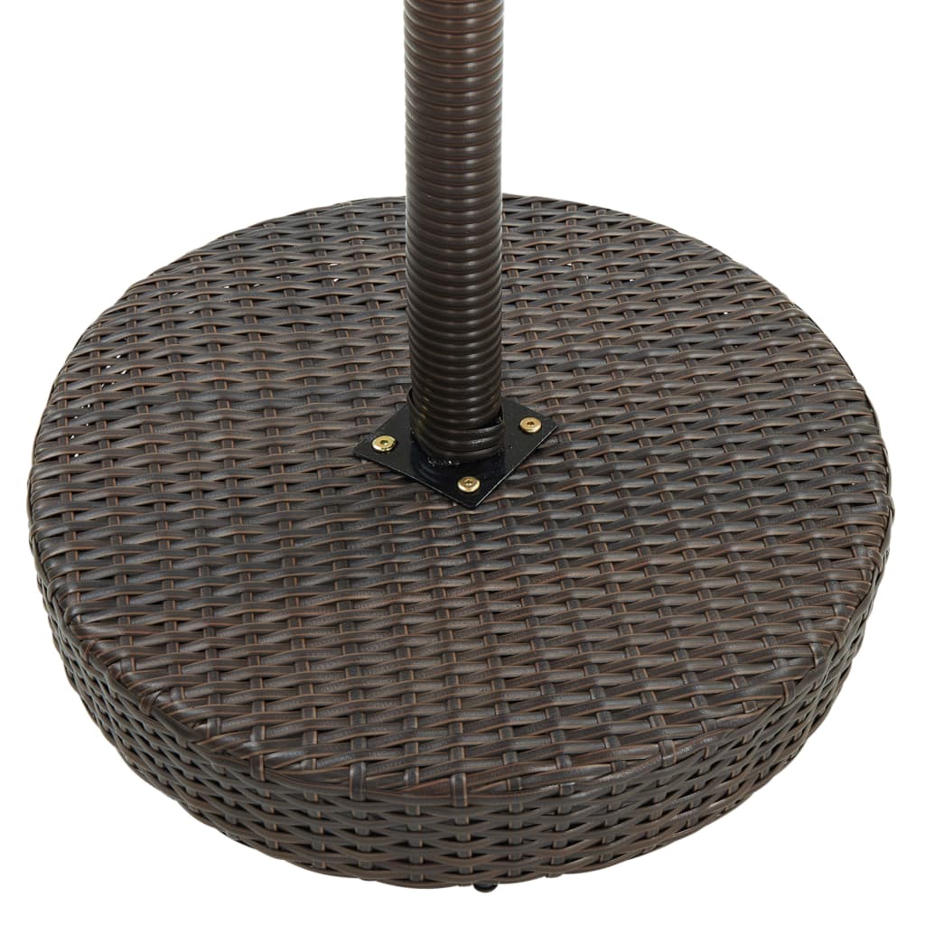 Ensemble de bar de jardin 3pcs coussins Résine tressée Marron