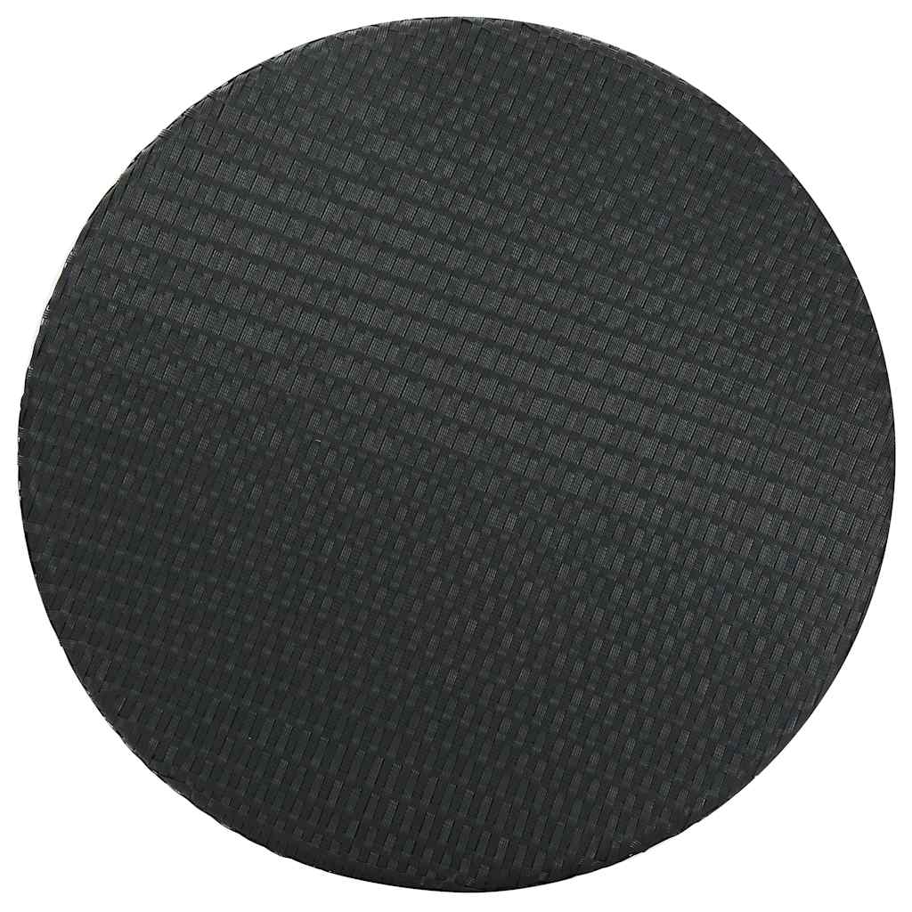 Ensemble de bar de jardin 5 pcs et coussins Résine tressée Noir