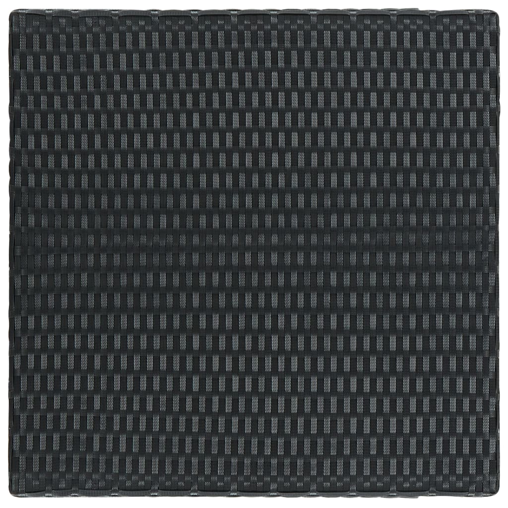 Ensemble de bar d'extérieur 5 pcs coussins Résine tressée Noir