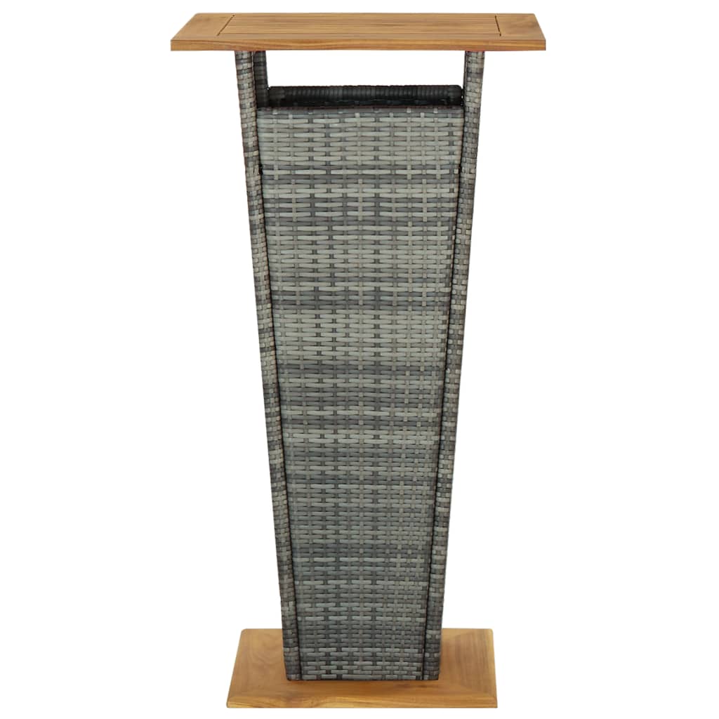 Ensemble de bar de jardin 5 pcs et coussins Résine tressée Gris