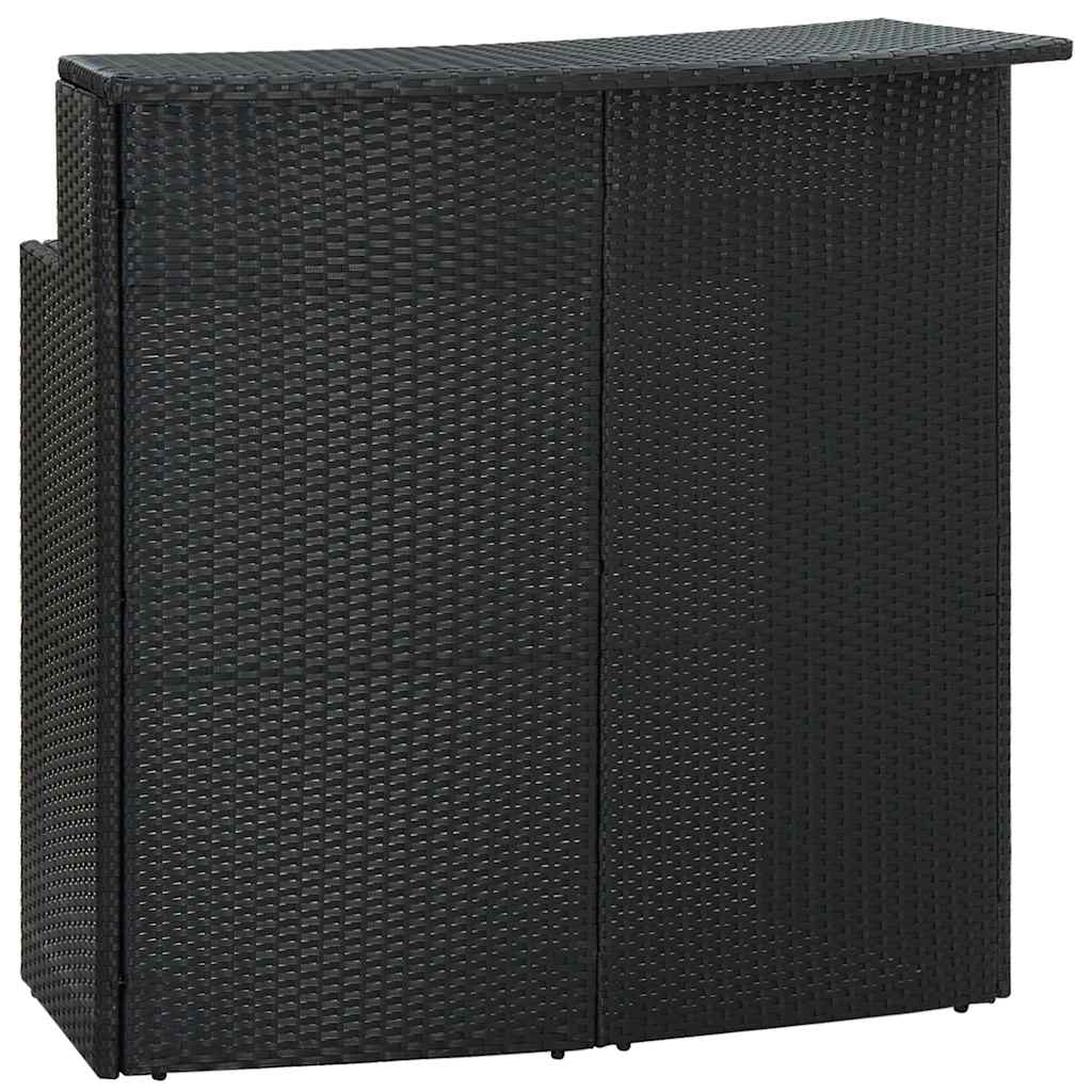 Ensemble de bar de jardin avec coussins 4 pcs Noir
