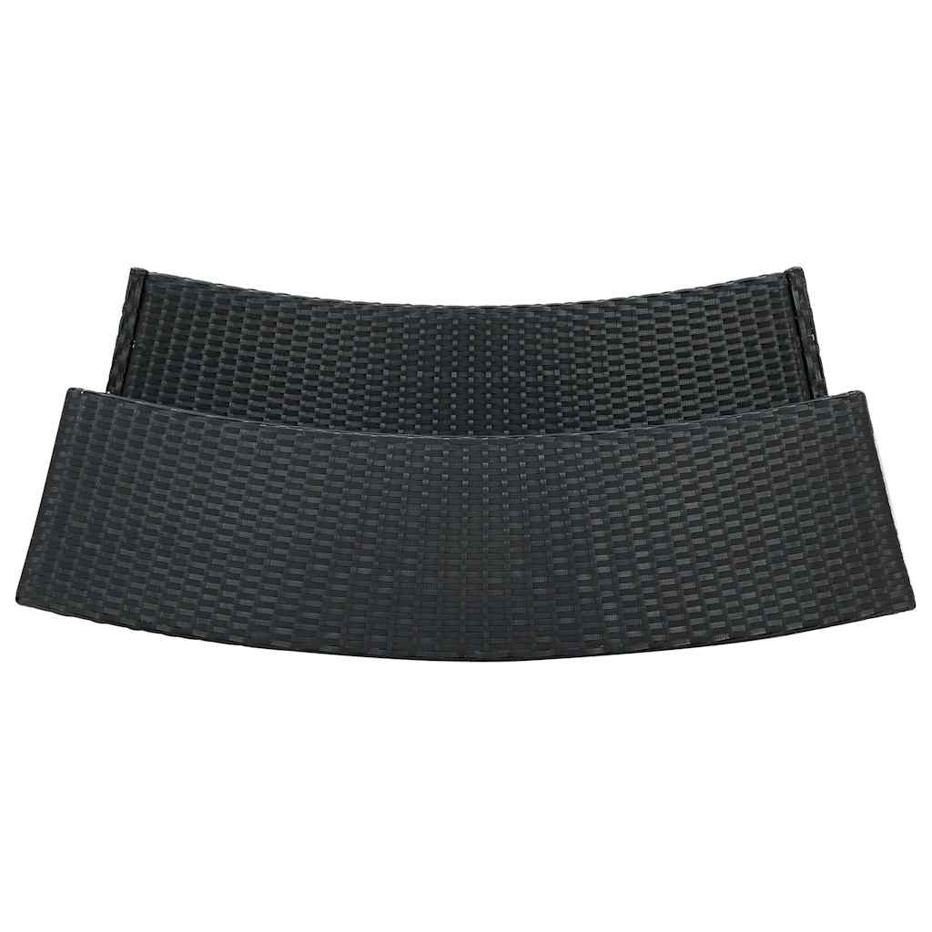 Ensemble de bar de jardin avec coussins 4 pcs Noir