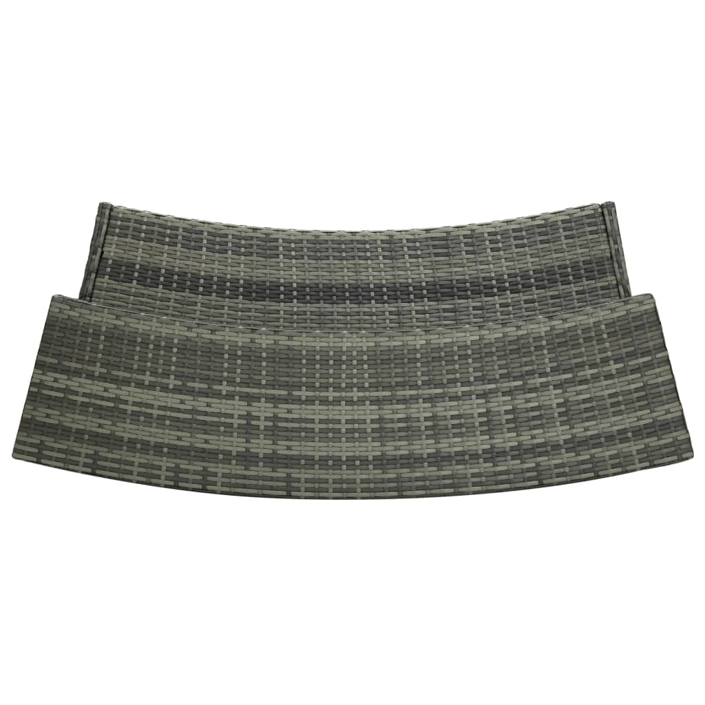 Ensemble de bar de jardin avec coussins 3 pcs Gris