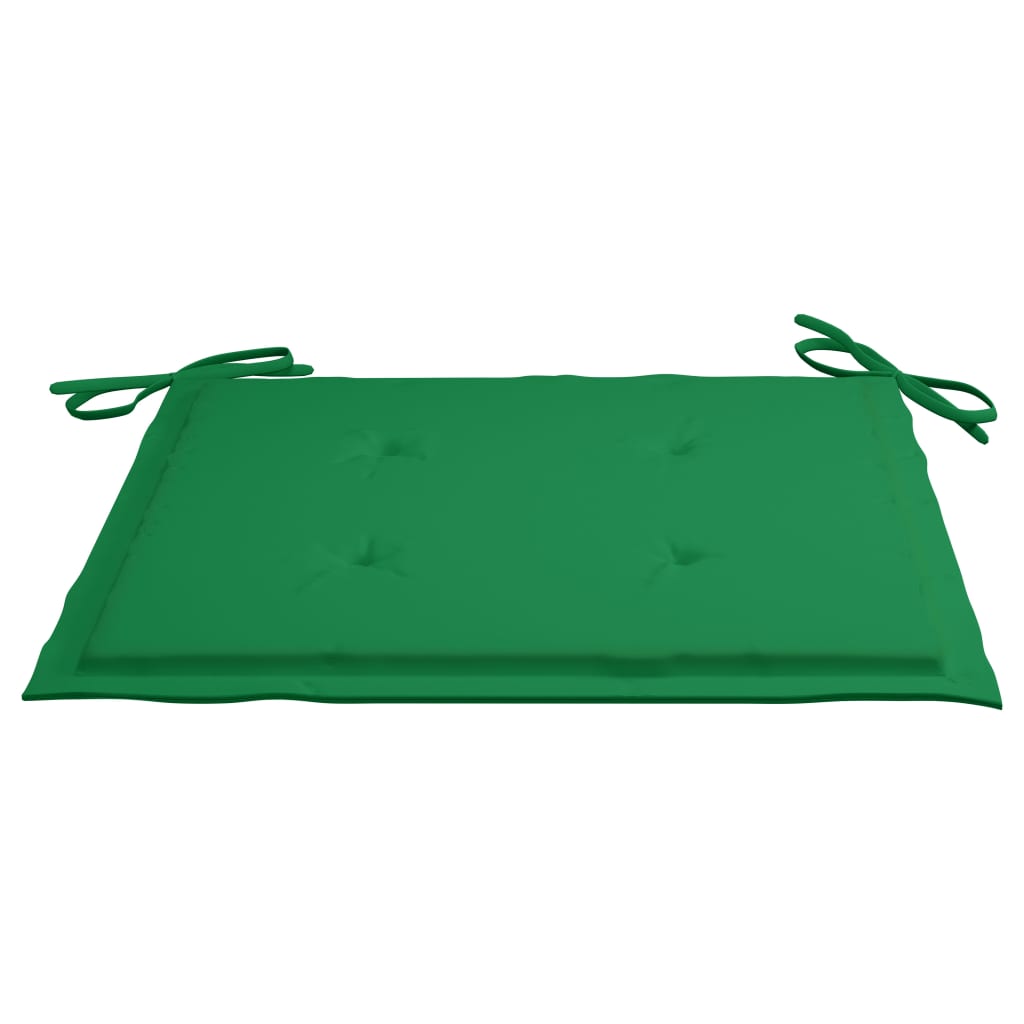 Ensemble à manger d'extérieur pliable avec coussin 3 pcs Teck
