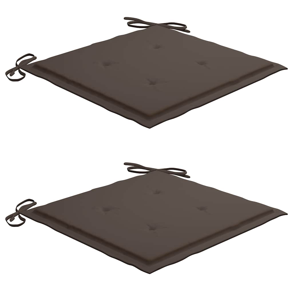 Ensemble à manger d'extérieur pliable avec coussin 3 pcs Teck