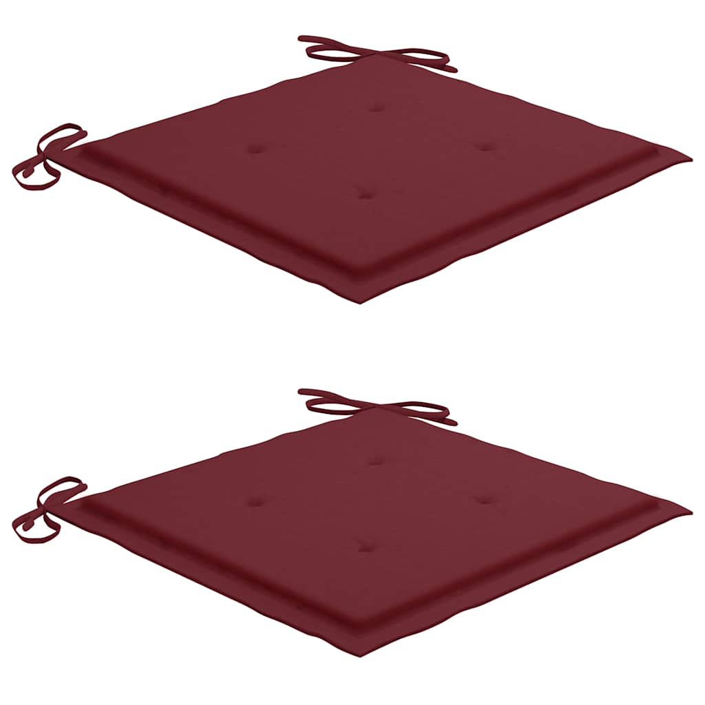 Ensemble à manger d'extérieur pliable avec coussin 3 pcs Teck