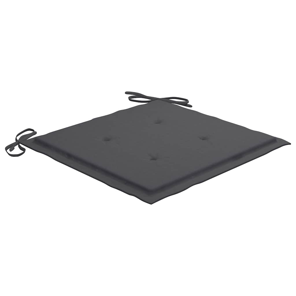 Ensemble à manger d'extérieur pliable avec coussin 3 pcs Teck