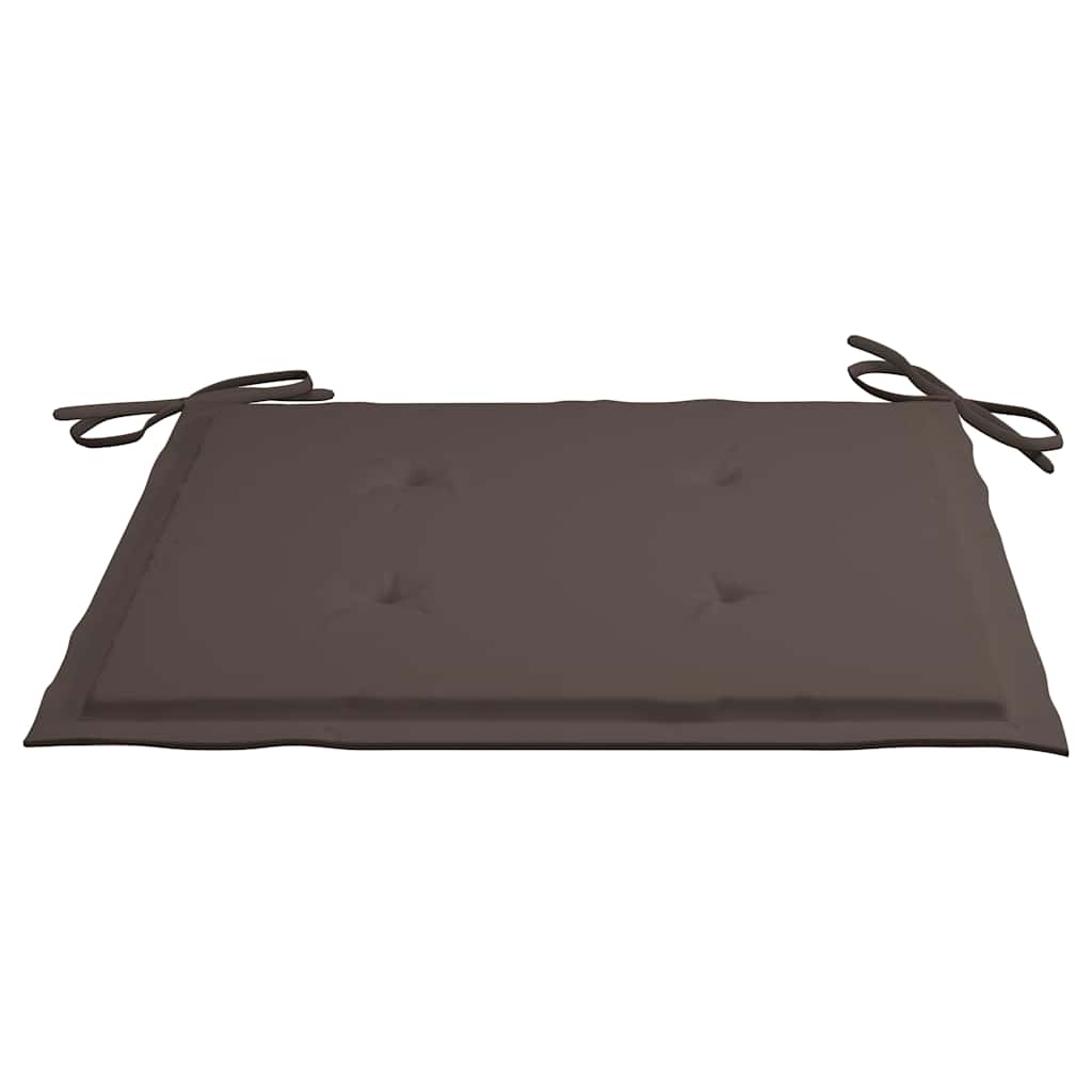 Ensemble à manger d'extérieur pliable avec coussin 3 pcs Teck