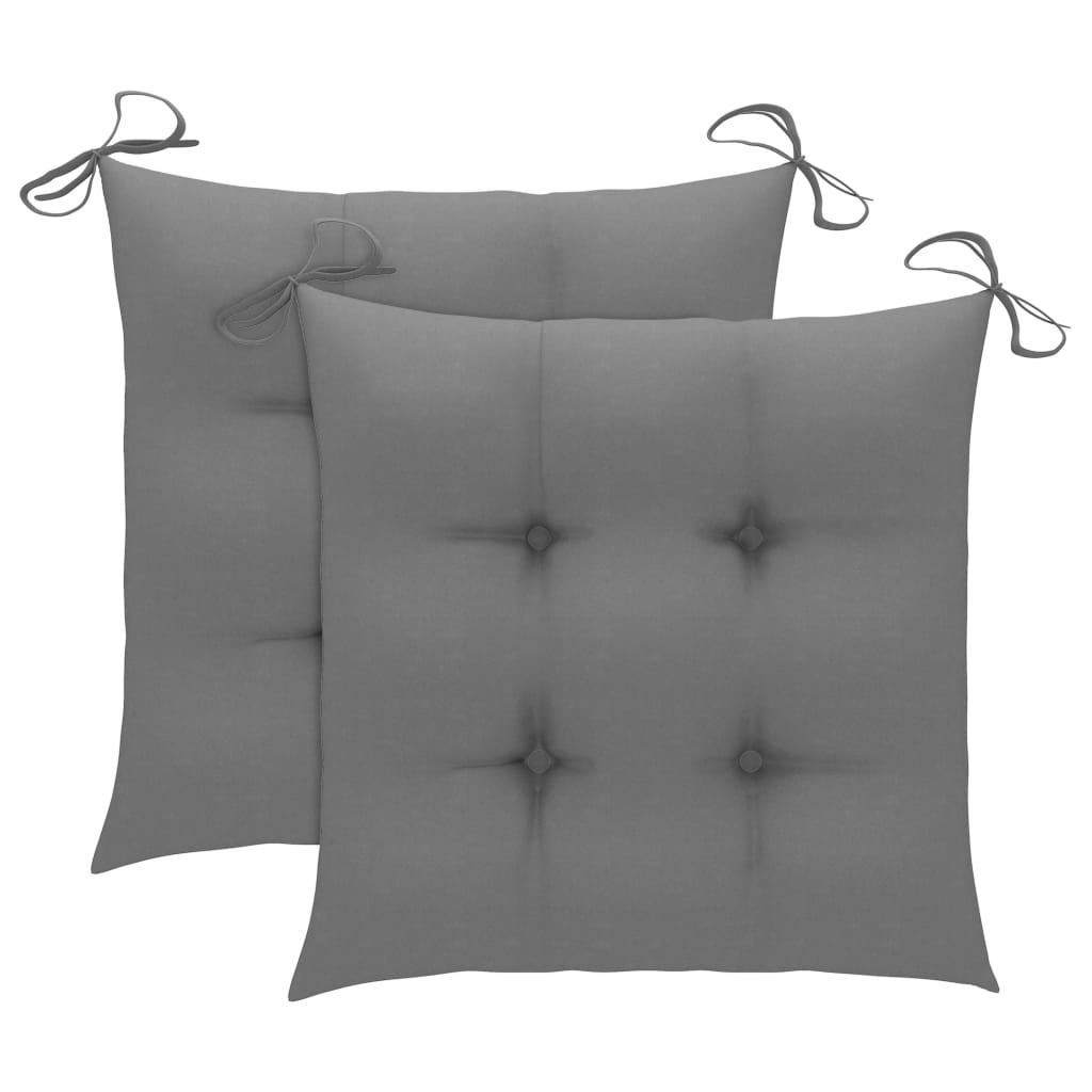 Ensemble à manger d'extérieur pliable avec coussin 3 pcs Teck