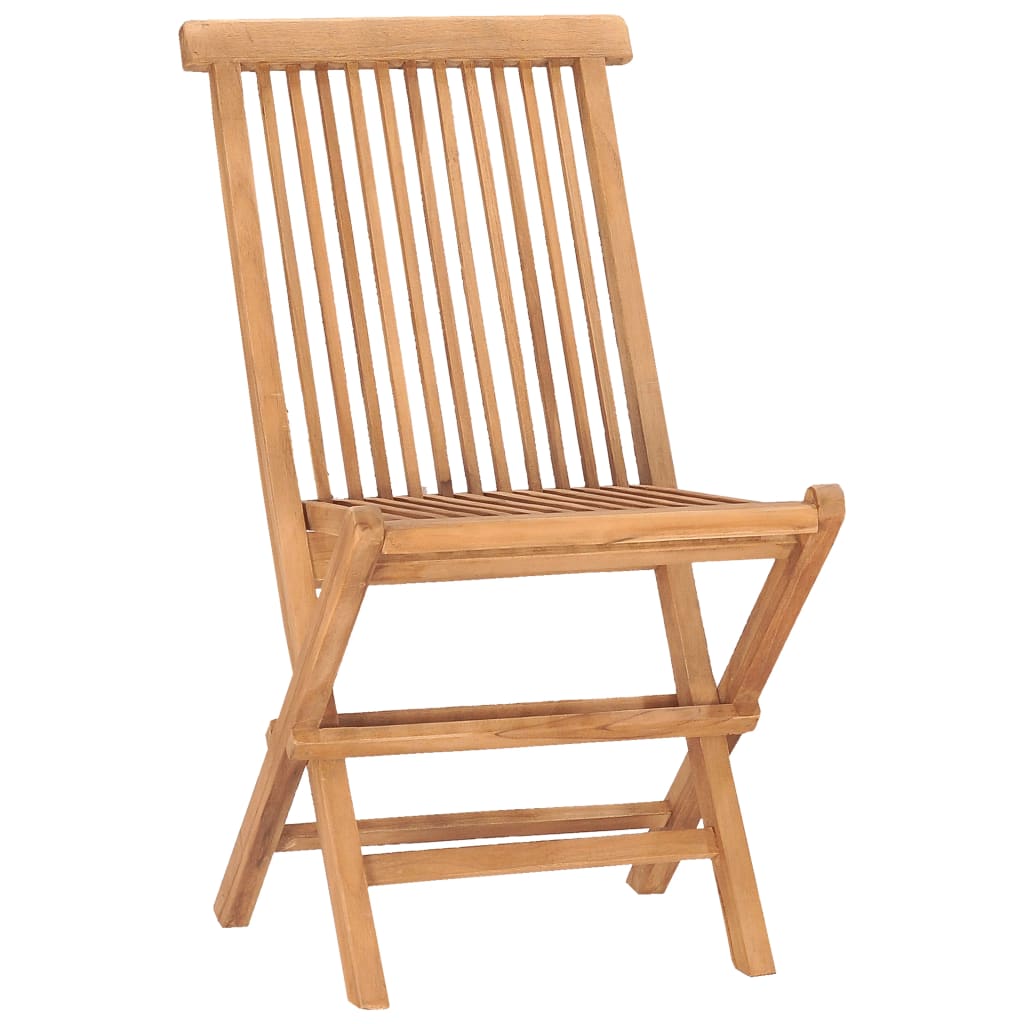 Ensemble à manger d'extérieur pliable coussin 3pcs Teck massif
