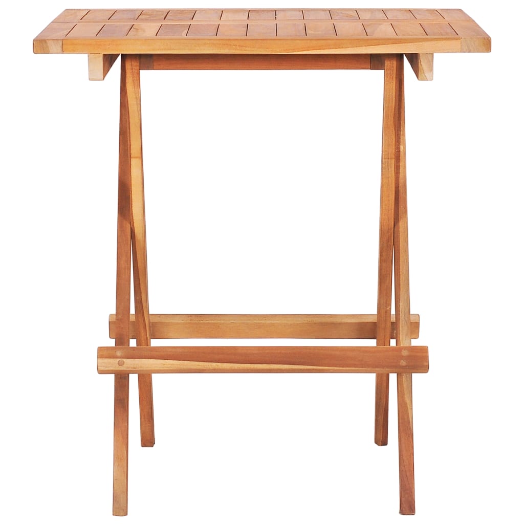 Ensemble de bistro 3 pcs avec coussins gris Bois de teck massif