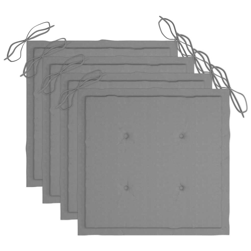 Mobilier à dîner d'extérieur pliable 5 pcs avec coussins bambou