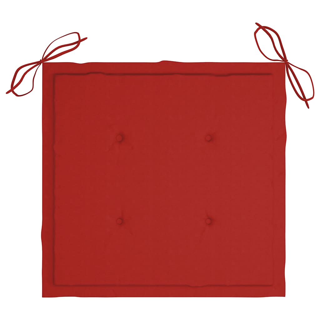Mobilier à dîner d'extérieur pliable 5 pcs avec coussins bambou