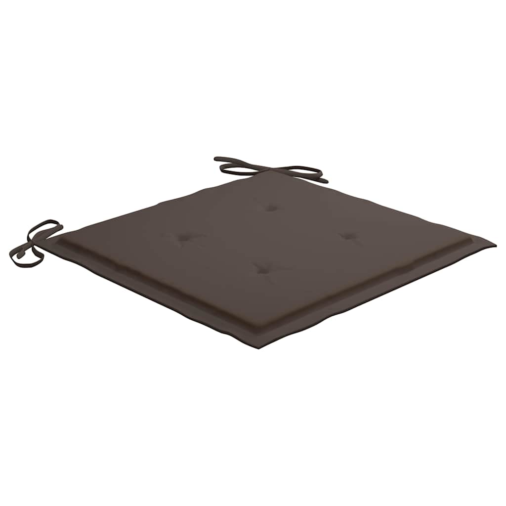 Mobilier à dîner d'extérieur pliable 5 pcs avec coussins bambou