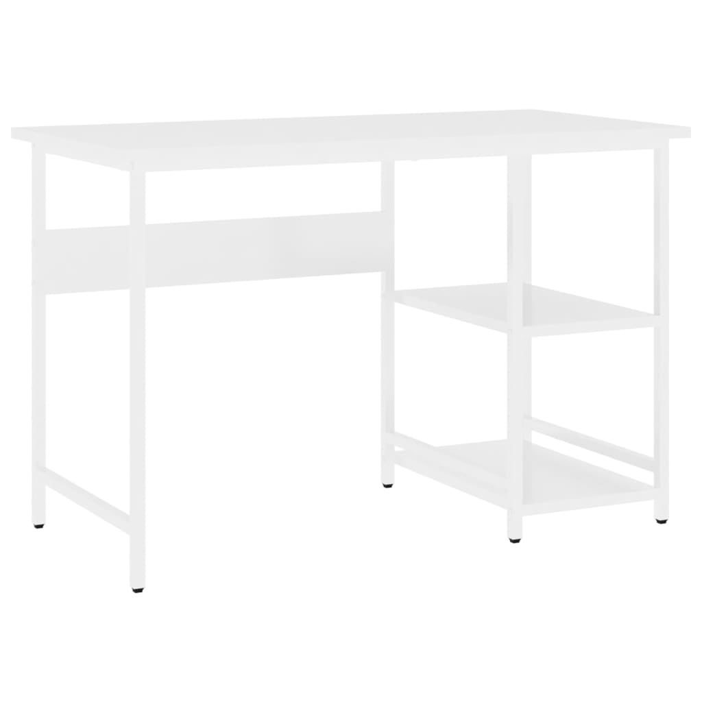 Bureau d'ordinateur Blanc 105x55x72 cm MDF et métal - XIOS